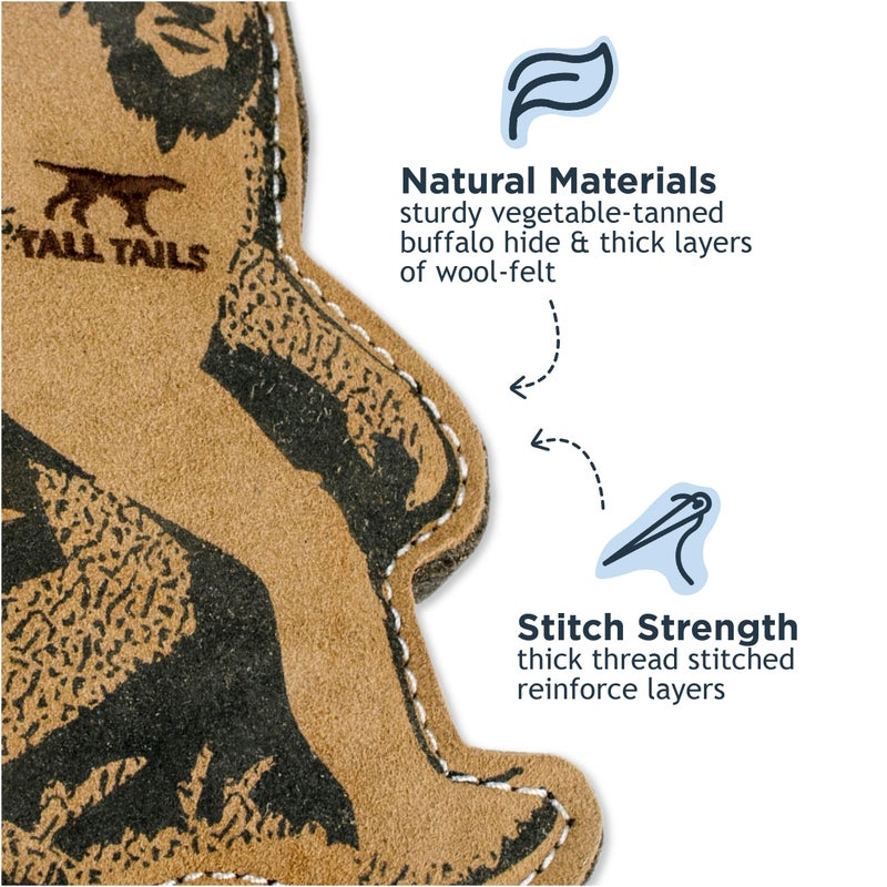 Tall Tails Big Jr. Natural Leather Fetch Toy Gift for Small Medium Large Dogs - Image 4